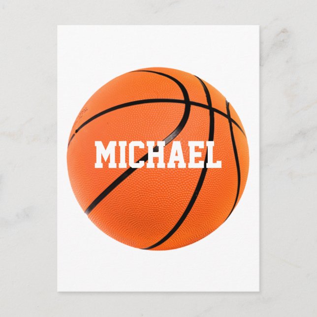 Basketball Ihr Name Postkarte (Vorderseite)
