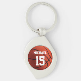 Basketball Ihr Name Schlüsselanhänger