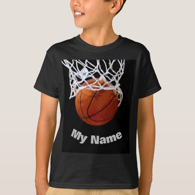 Basketball Ihr Name T-Shirt (Vorderseite)