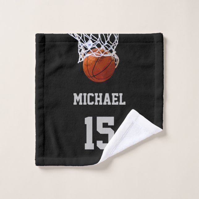 Basketball Ihr Name Waschlappen (Waschlappen)