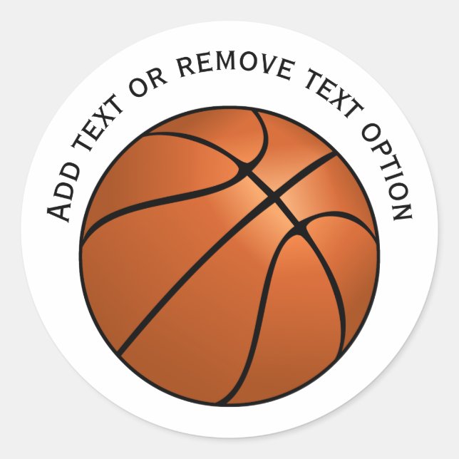 Basketball-Illustration Runder Aufkleber (Vorderseite)