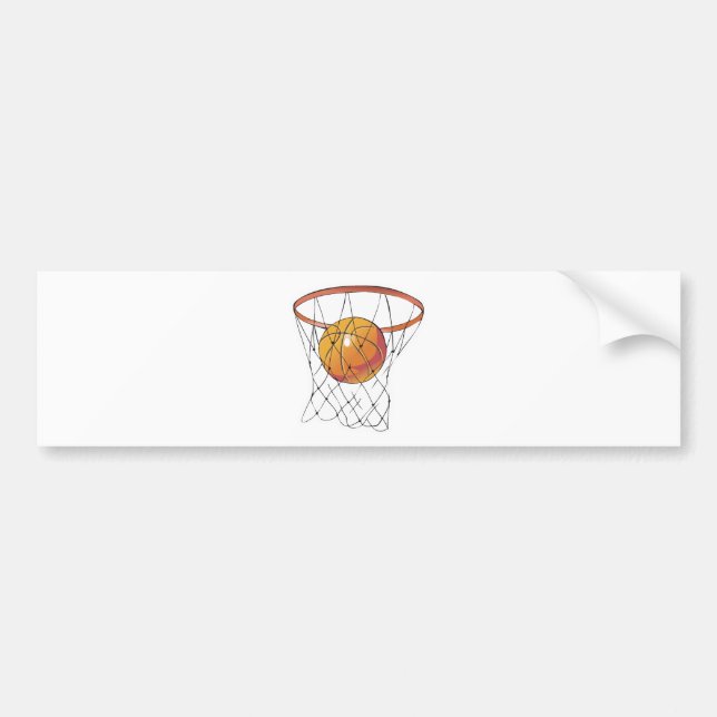 Basketball im Hocker Autoaufkleber (Vorne)