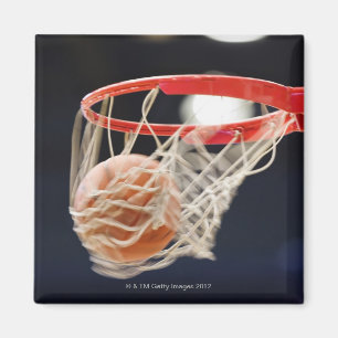 Basketball im Korb Magnet