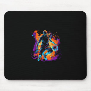 Basketball im Kunstdesign Mousepad