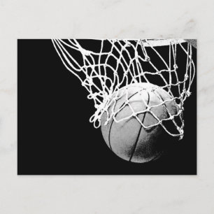 Basketball im Schatten Nahaufnahme Vertikale Postk Postkarte