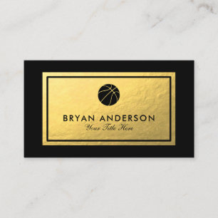 Basketball - Imitate Gold Foil Business Card Visitenkarte