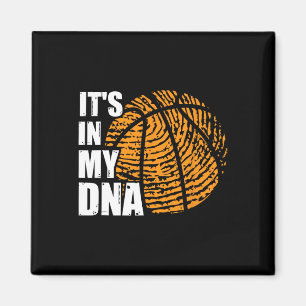 Basketball In meinem DNA Fingerprint Spaß Basketba Magnet