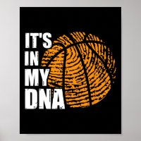Basketball In meinem DNA Fingerprint Spaß Basketba