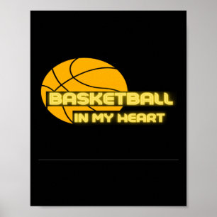 Basketball in meinem Herzen Funny S - Geschenk für Poster