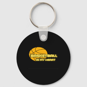 Basketball in meinem Herzen Funny S - Geschenk für Schlüsselanhänger