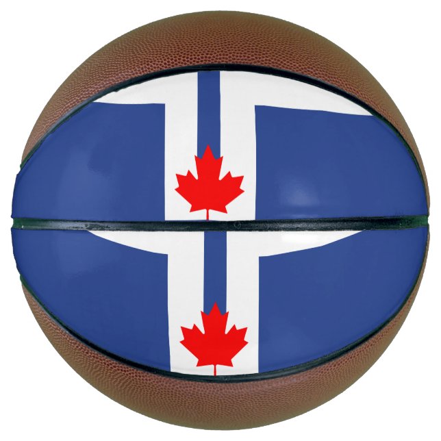 Basketball in Originalgröße mit Flagge von Toronto (Vorderseite)