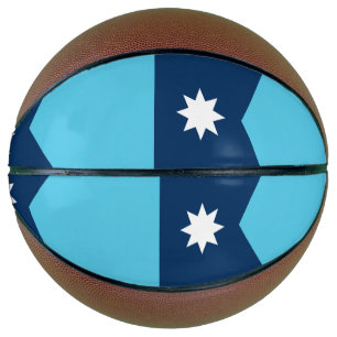 Basketball in voller Größe mit Flagge von Minnesot