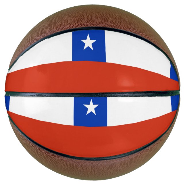 Basketball in Vollgröße mit Flagge des Chilen (Vorderseite)