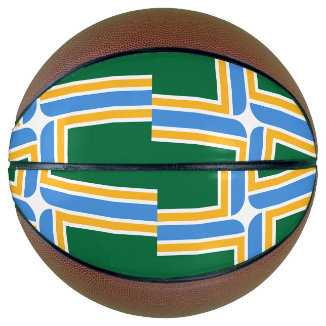 Basketball in Vollgröße mit Flagge von Portland, U (Vorderseite)