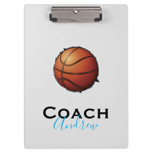 Basketball Individuelle Name Sportklub Klemmbrett (Vorderseite)