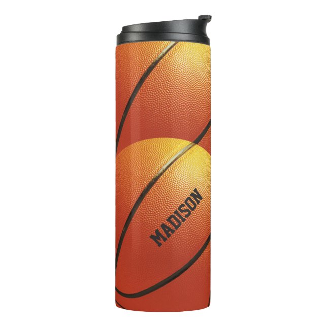 Basketball-individuelle Name Thermosbecher (Nach links gedreht)