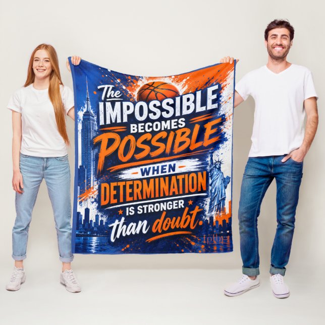 BASKETBALL-INSPIERTE MOTIVATION FLEECEDECKE (Beispiel)
