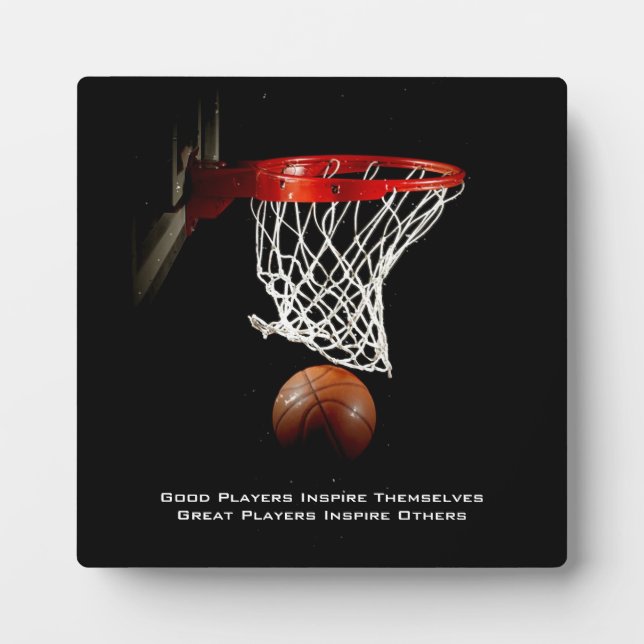 Basketball Inspiration Inspirierend Teilnehmer Fotoplatte (Vorderseite)
