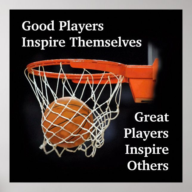 Basketball Inspiration Inspirierend Teilnehmer Poster (Vorne)