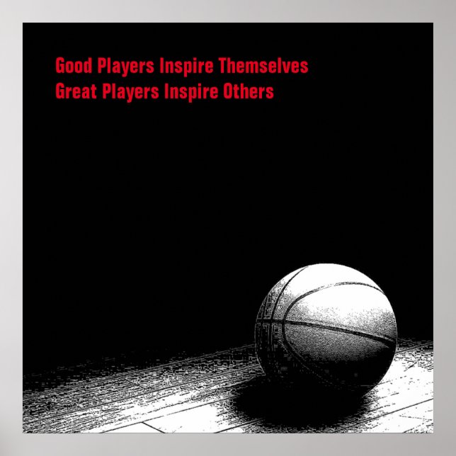 Basketball Inspiration Inspirierend Teilnehmer Poster (Vorne)