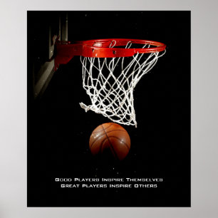 Basketball Inspiration Inspirierend Teilnehmer Poster