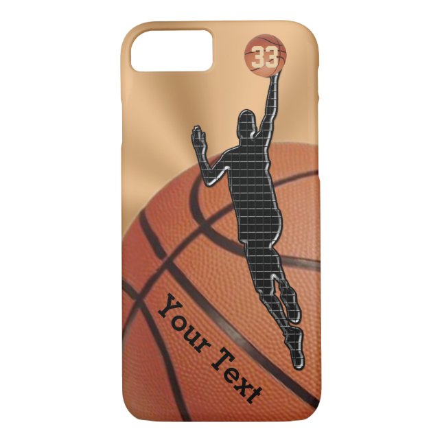 Basketball iPhone Fälle mit NAME, NUMMER Case-Mate iPhone Hülle (Rückseite)