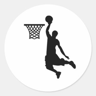 Basketball ist ein großartiger Sport Runder Aufkleber