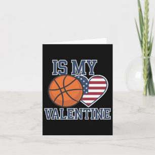 Basketball ist mein Herz am Valentinstag Karte