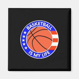 Basketball ist mein Leben ist die US-Flagge Magnet