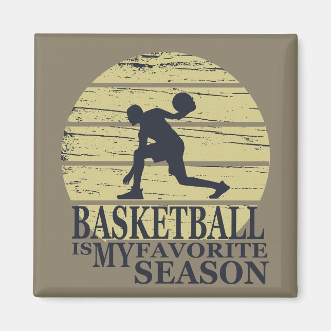 Basketball ist mein Lieblingssaison-Retrountergang Magnet (Vorne)