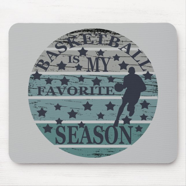 Basketball ist mein Lieblingssaison-Retrountergang Mousepad (Vorne)