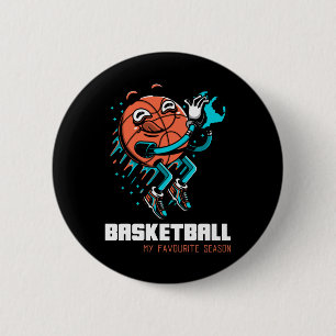 Basketball ist mein Lieblingssaison-Spaß Button