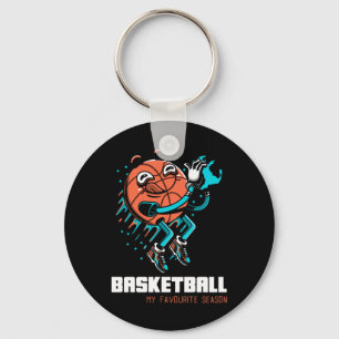 Basketball ist mein Lieblingssaison-Spaß Schlüsselanhänger