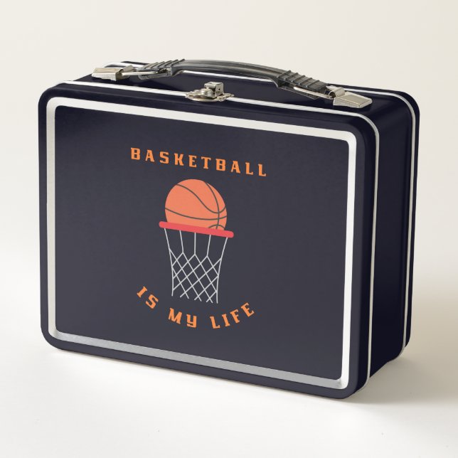 Basketball ist mein Sport Metall Brotdose (Vorderseite)