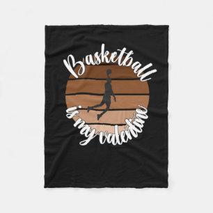 Basketball ist mein Valentine Fleecedecke