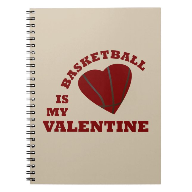 Basketball ist mein Valentinstag Notizblock (Vorderseite)