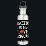 Basketball ist meine Liebe Basketball Player Edelstahlflasche<br><div class="desc">Diese lustige "Basketball ist meine Liebe Sprache" Wasserflasche ist perfekt für alle,  die Basketball Lieben. Fügen Sie einen Namen hinzu und Sie werden sicher sein,  dass Sie ihn nicht bei einem Spiel verlieren.</div>