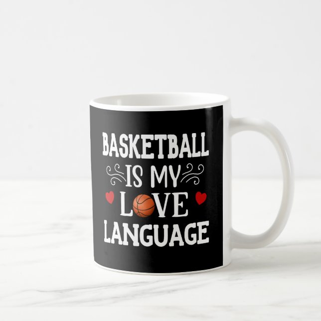 Basketball ist meine Liebe Basketballfächer Kaffeetasse (Rechts)