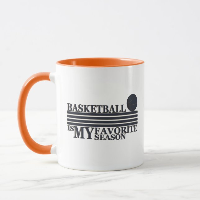 Basketball ist meine Lieblingsjahreszeit mit blaue Tasse (Links)