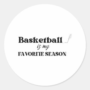 Basketball ist meine Lieblingssaison 2 Runder Aufkleber