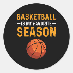 Basketball ist meine Lieblingssaison Runder Aufkleber