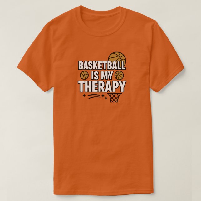 Basketball ist meine Therapie T-Shirt (Design vorne)