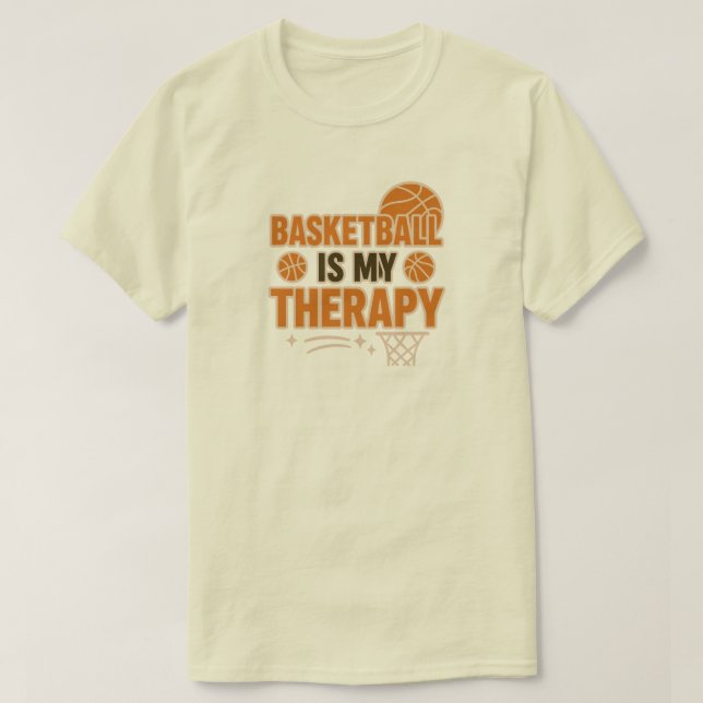 Basketball ist meine Therapie T-Shirt (Design vorne)