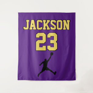Basketball Jersey Hintergrund Team-Nummer Wandteppich