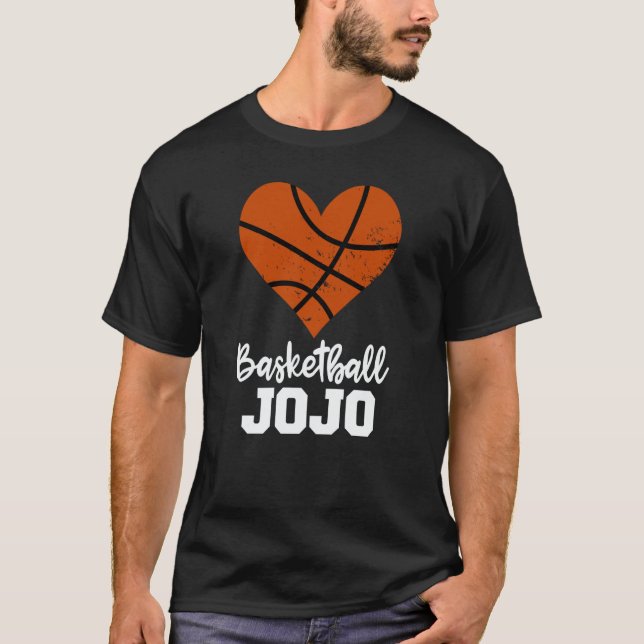 Basketball Jojo Basketball Heart Grandma Jojo T-Shirt (Vorderseite)