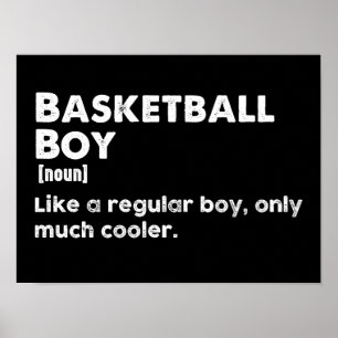 Basketball Junge Lustige Wörterbuch-Definition Poster