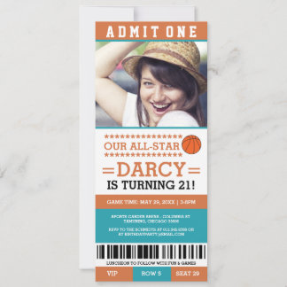 Basketball-Karten-Geburtstag lädt ein Einladung