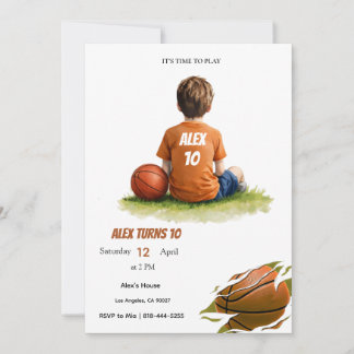 Basketball Kids Birthday Invitation | Personalized Einladung
