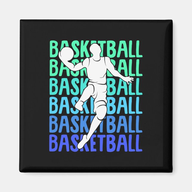 Basketball Kinder Jungen Männer 2 Magnet (Vorne)
