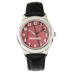 Basketball Kinder schwarz hinzufügen Armbanduhr